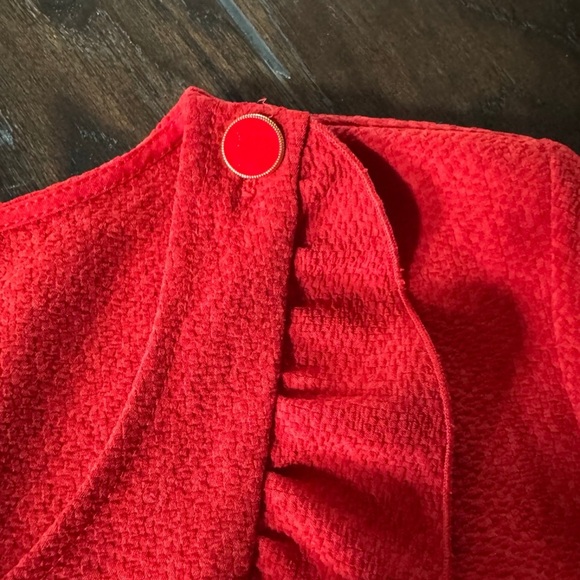 Sézane Red Ruffled blouse - Picture 3 of 6